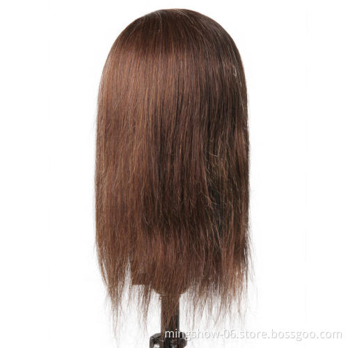 100% Real Human Hair Training Head Hairdressing Practice Head Mannequin For Hairdressers